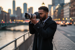 BROWN MAN WEARING BLACK COAT